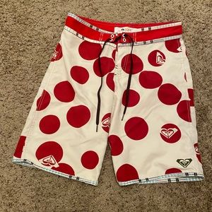 ROXY RED/CREAM BOARD SHORTS